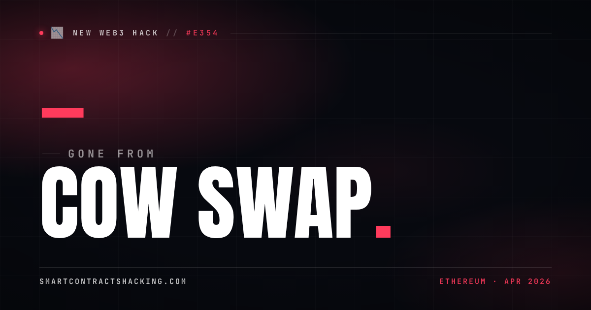 hacking resources Images High Quality Grahic CoW Swap Hack (2026) - $1.2M | Smart Contract Hacking
