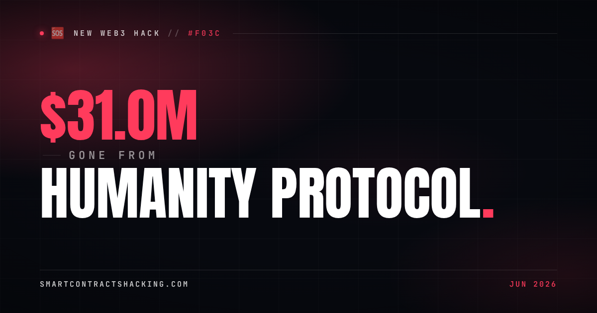Humanity Protocol Hack (2026) - $31.0M Lost | Smart Contract Hacking