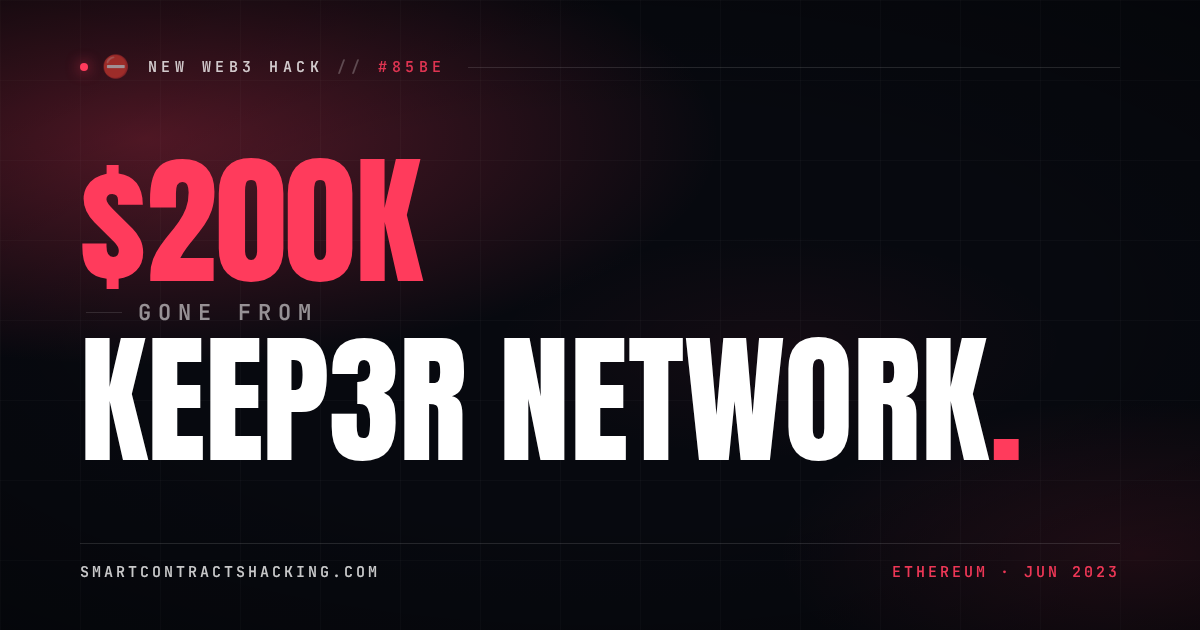 Keep3r Network Hack (2023) - $200K Lost | Smart Contract Hacking
