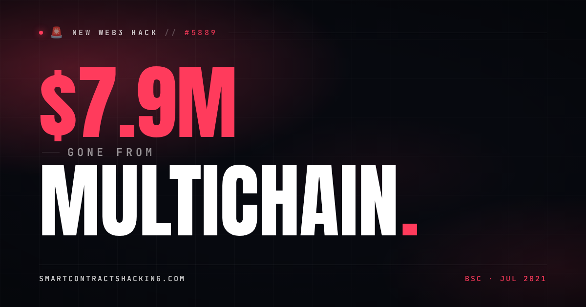 Multichain Hack (2021) - $7.9M Lost | Smart Contract Hacking