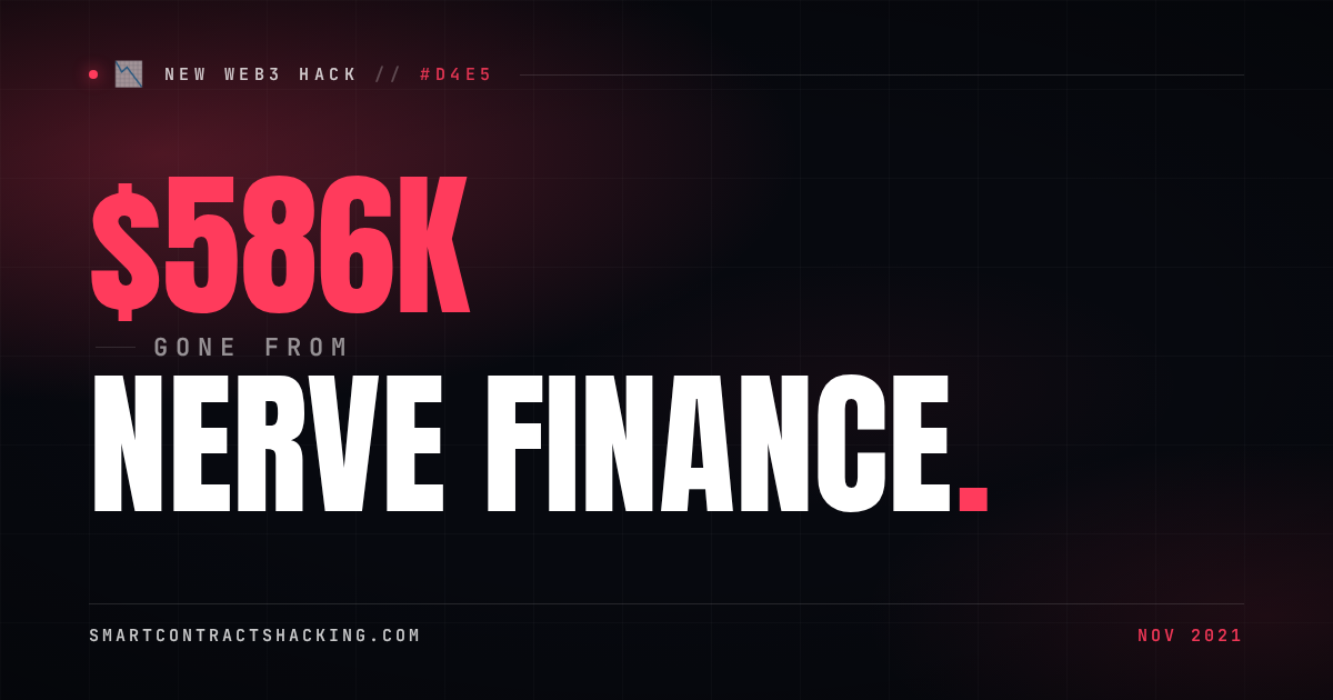 Nerve Finance Hack (2021) - $586K Lost | Smart Contract Hacking