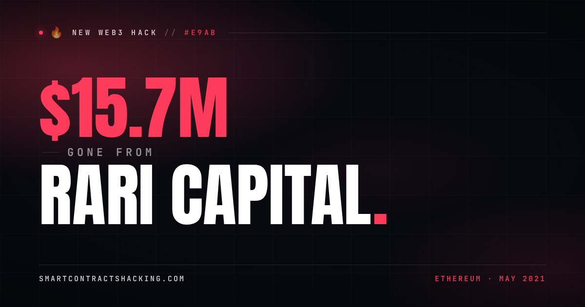 Mustaf Rari Rari Capital Hack (2021) - $15.7M Lost | Smart Contract Hacking
