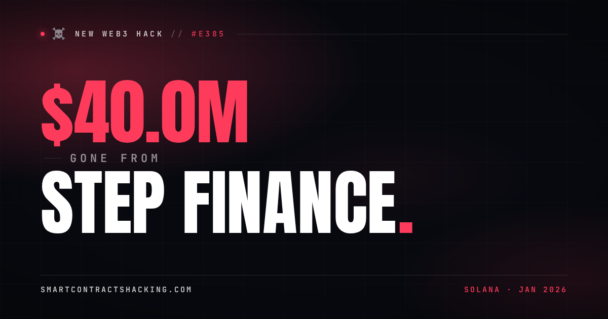 Step Finance Hack (2026) - $40.0M Lost | Smart Contract Hacking